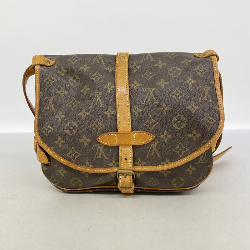 【6ie6921】ルイヴィトン ショルダーバッグ モノグラム ソミュール30 M42256 ブラウン【中古】レディース