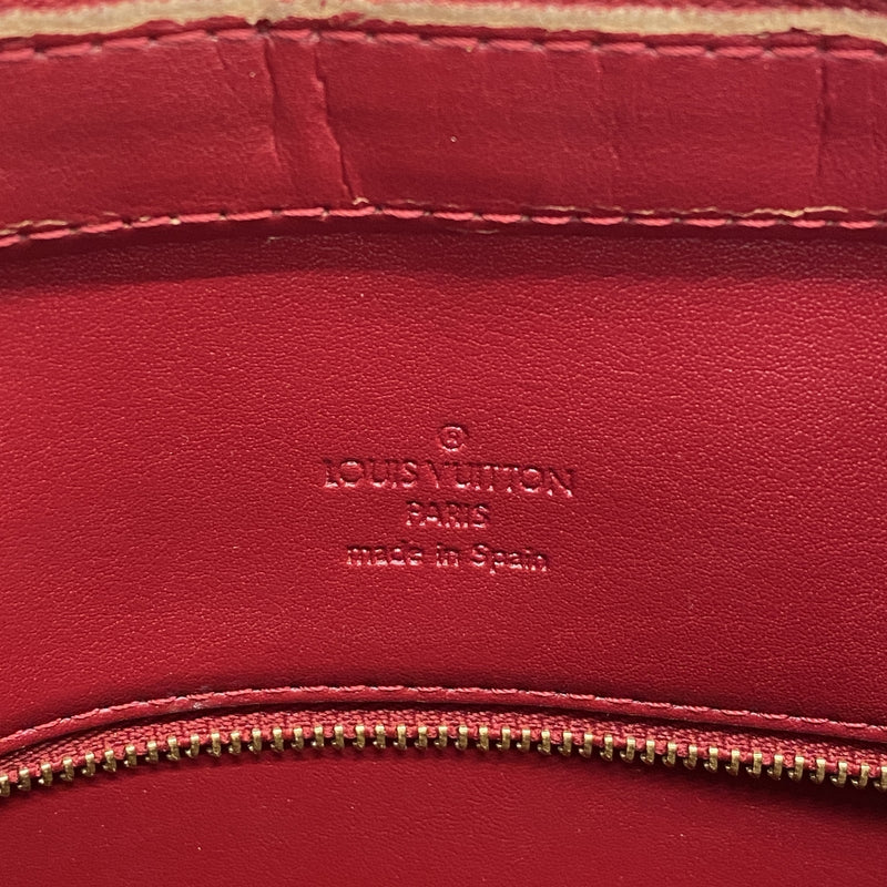 【6ie6932】ルイヴィトン トートバッグ ヴェルニ ヒューストン M91385 ポムダムール【中古】レディース