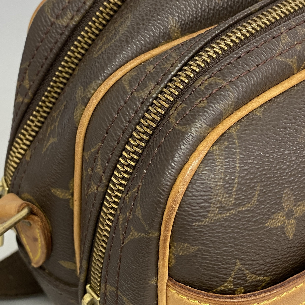 【6ie6934】ルイヴィトン ショルダーバッグ モノグラム リポーターPM M45254 ブラウン【中古】レディース