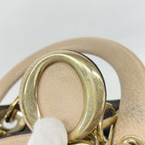 【6ie6938】クリスチャンディオール ハンドバッグ ディオリッシモ レザー ピンクベージュ ゴールド金具 2wayバッグ【中古】レディース