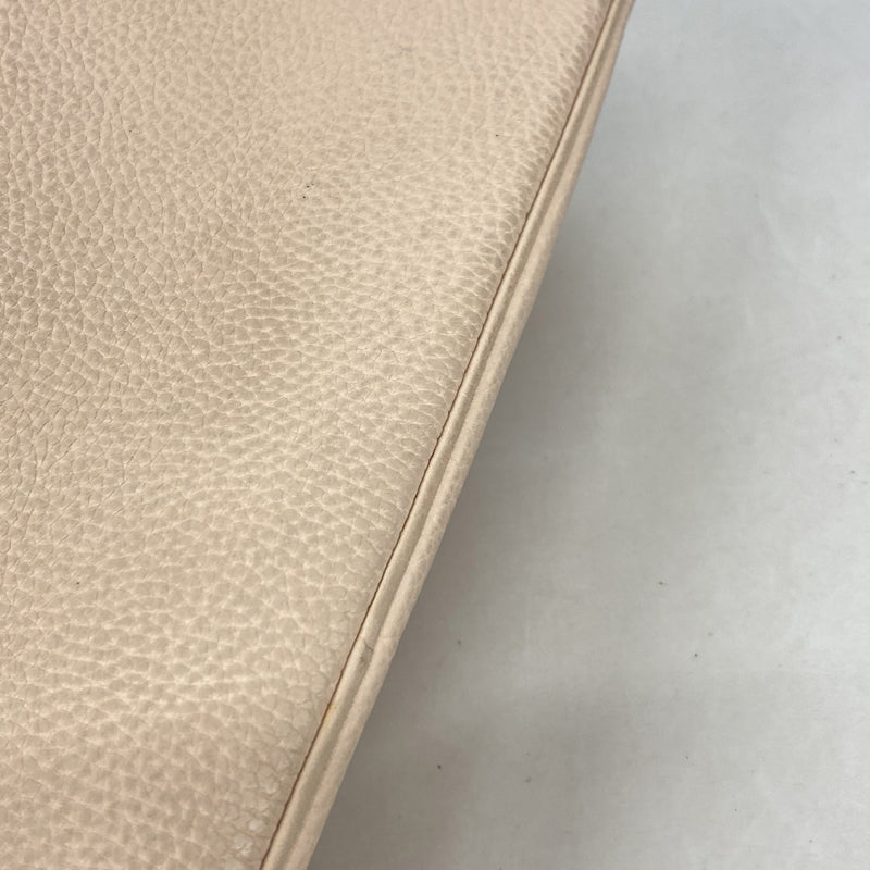 【6ie6938】クリスチャンディオール ハンドバッグ ディオリッシモ レザー ピンクベージュ ゴールド金具 2wayバッグ【中古】レディース