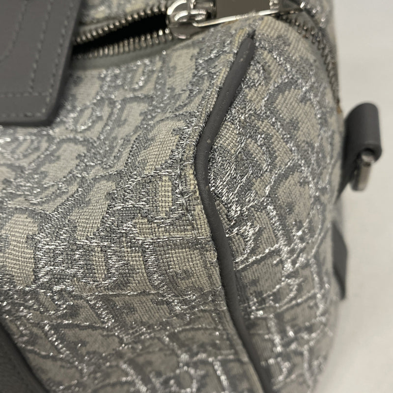 【6ie6939】クリスチャンディオール ハンドバッグ ランゴ26 キャンバス グレー シルバー金具 2wayバッグ【中古】レディース