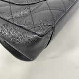 【6ie6940】シャネル チェーントート マトラッセ キャビアスキン ブラック ゴールド金具【中古】レディース