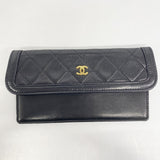 【6ie6959】シャネル ショルダーバッグ マトラッセ チェーンショルダー ラムスキン ブラック ゴールド金具【中古】レディース