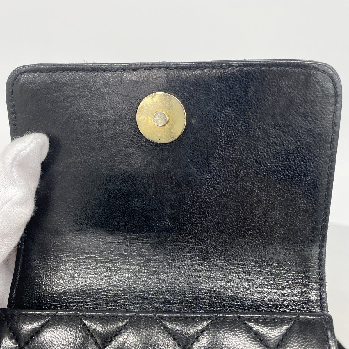 【6ie6960】シャネル ウエストバッグ マトラッセ ラムスキン ブラック ゴールド金具【中古】レディース