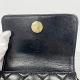 【6ie6960】シャネル ウエストバッグ マトラッセ ラムスキン ブラック ゴールド金具【中古】レディース