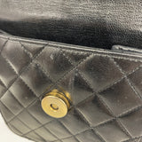 【6ie6960】シャネル ウエストバッグ マトラッセ ラムスキン ブラック ゴールド金具【中古】レディース
