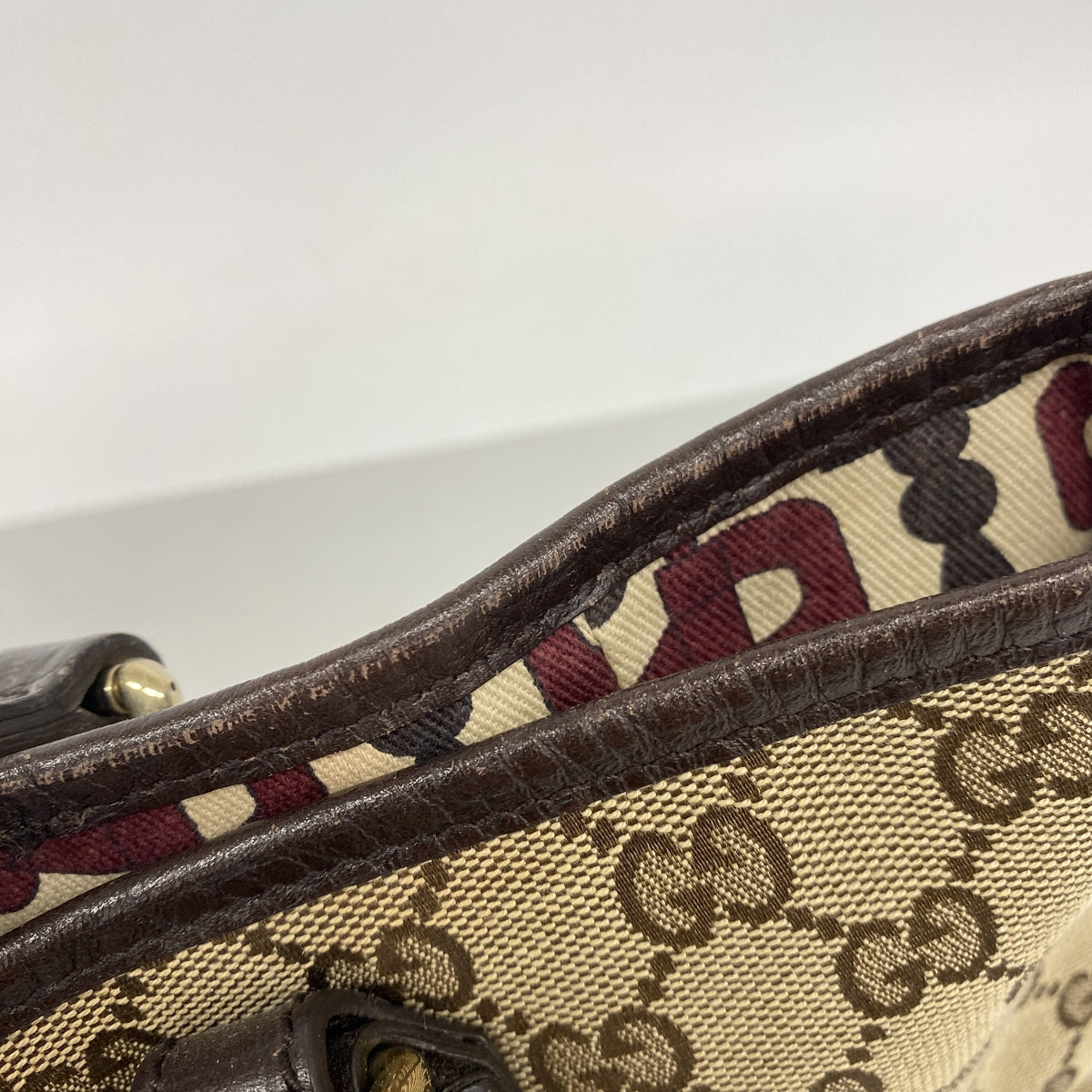 【6ie6979】グッチ トートバッグ GGキャンバス/シェリーライン 137396 キャンバス ベージュ ゴールド金具【中古】レディース