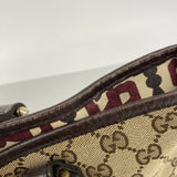 【6ie6979】グッチ トートバッグ GGキャンバス/シェリーライン 137396 キャンバス ベージュ ゴールド金具【中古】レディース