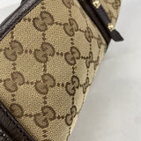 【6ie6979】グッチ トートバッグ GGキャンバス/シェリーライン 137396 キャンバス ベージュ ゴールド金具【中古】レディース