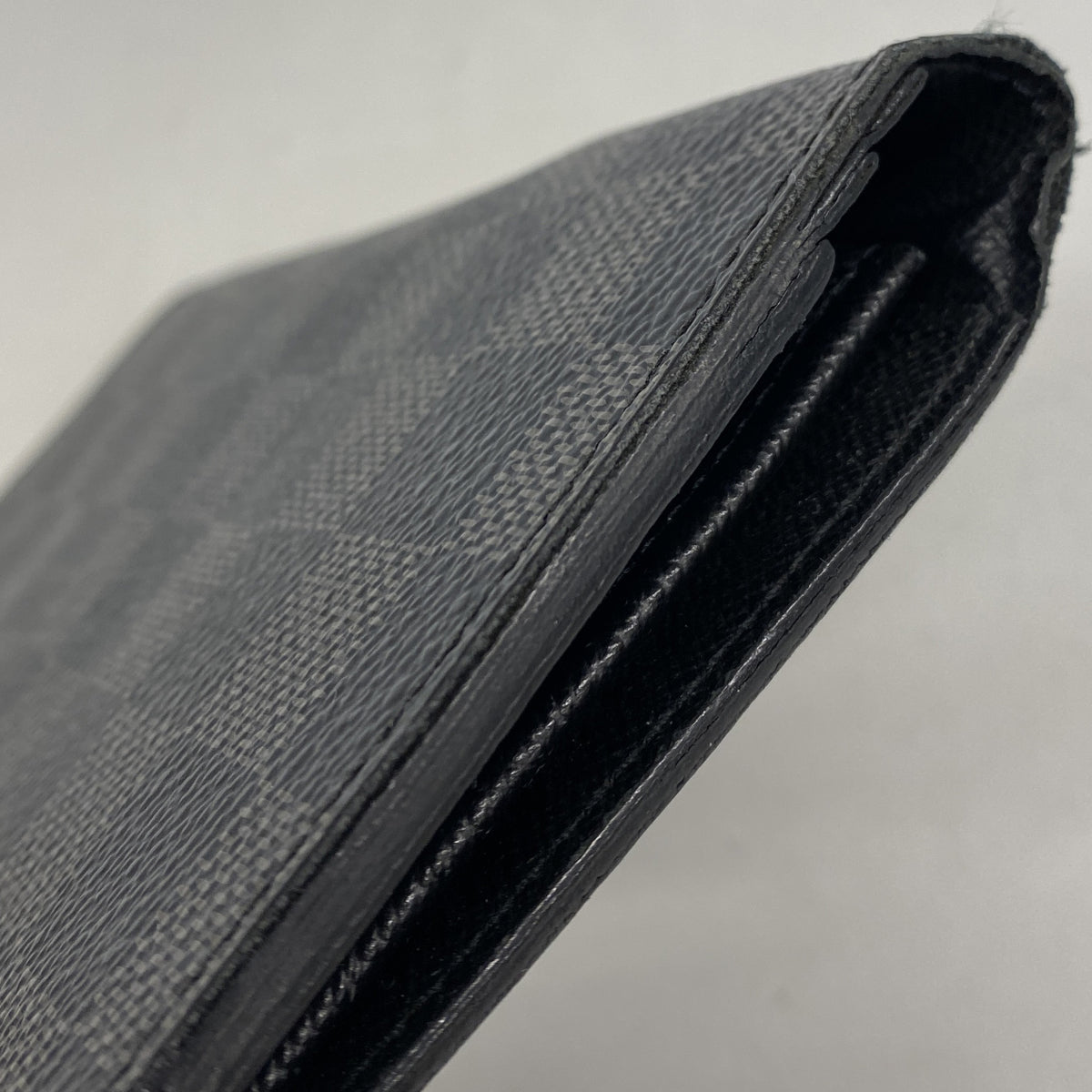 【6ie6986】ルイヴィトン 長財布 ダミエ・グラフィット ポルトフォイユブラザ N62665 ブラック グレー【中古】メンズ