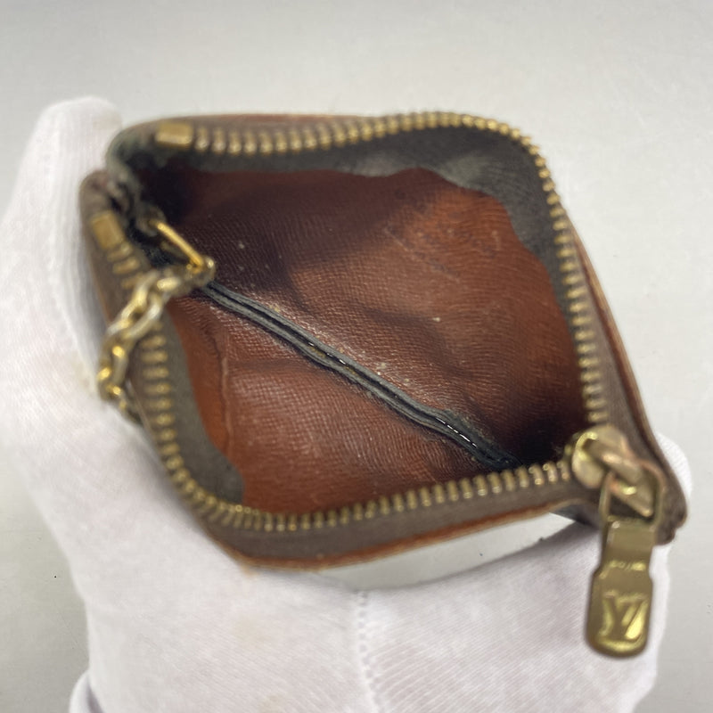 【6ie6998】ルイヴィトン コインケース モノグラム ポシェットクレ M62650 ブラウン【中古】メンズ レディース ユニセックス