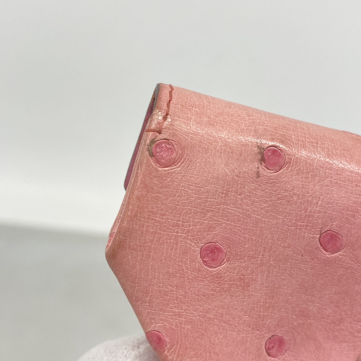 【6ie7000】エルメス コインケース ヴァンキャルト オーストリッチ ローズバブルガム シルバー金具 Y刻印【中古】レディース