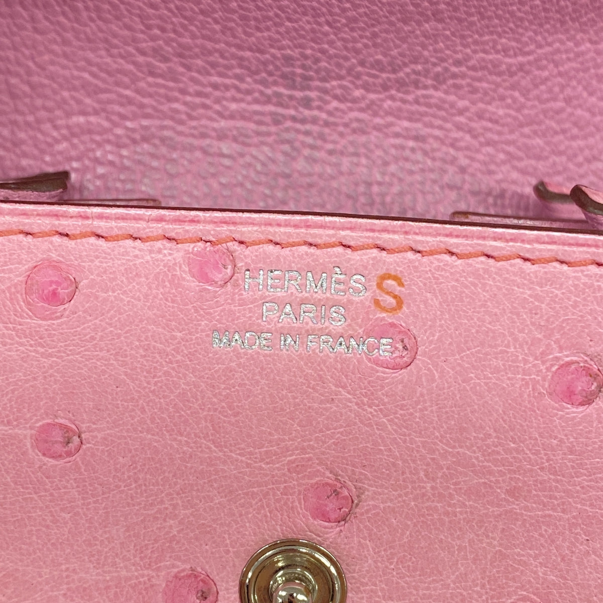 【6ie7000】エルメス コインケース ヴァンキャルト オーストリッチ ローズバブルガム シルバー金具 Y刻印【中古】レディース