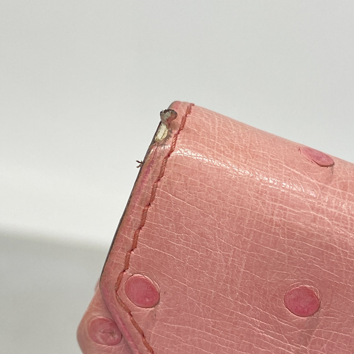 【6ie7000】エルメス コインケース ヴァンキャルト オーストリッチ ローズバブルガム シルバー金具 Y刻印【中古】レディース