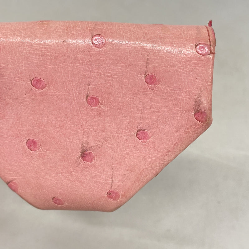 【6ie7000】エルメス コインケース ヴァンキャルト オーストリッチ ローズバブルガム シルバー金具 Y刻印【中古】レディース