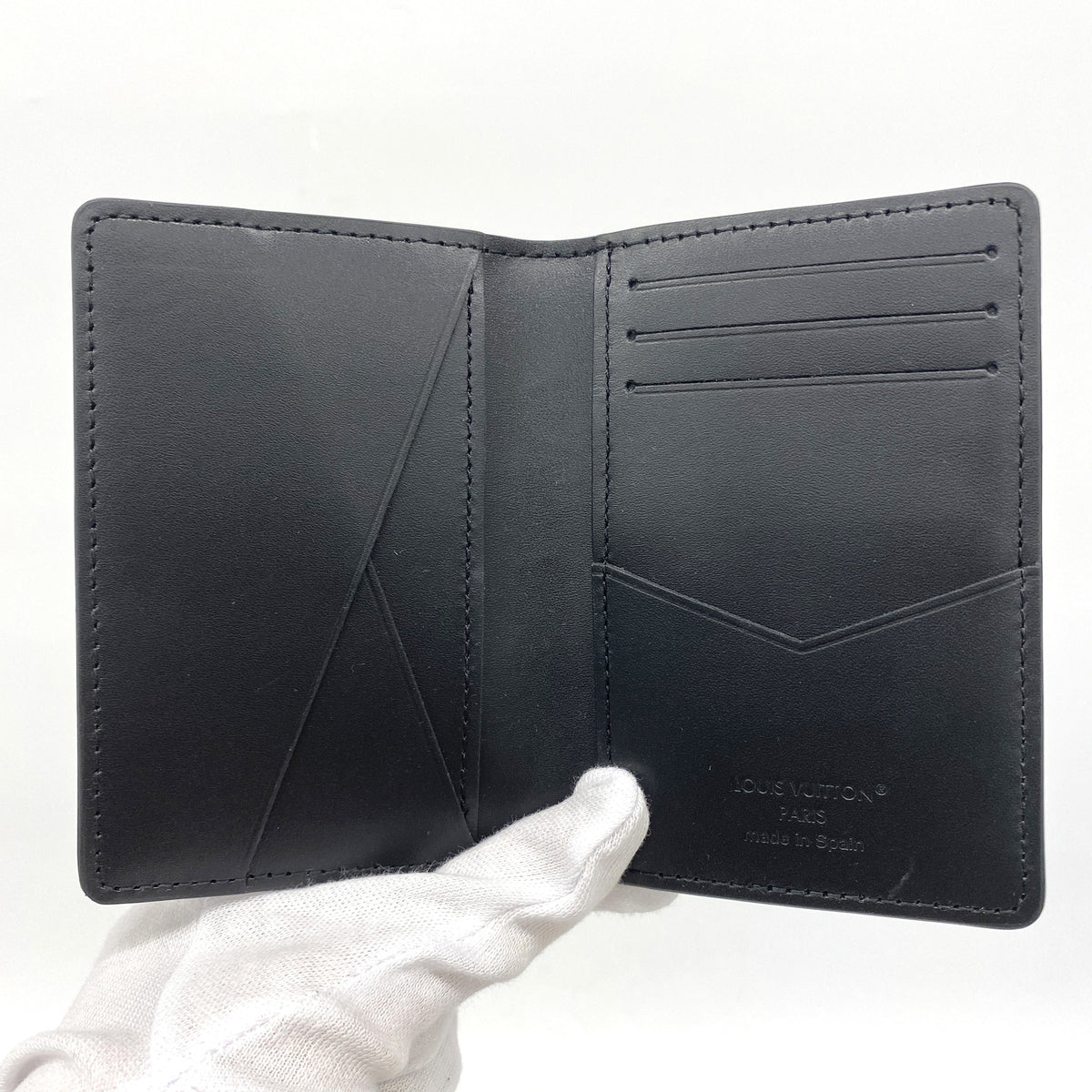 【6ie7007】ルイヴィトン カードケース モノグラムミッドナイト オーガナイザードゥポッシュ M26775 ブラック【中古】メンズ