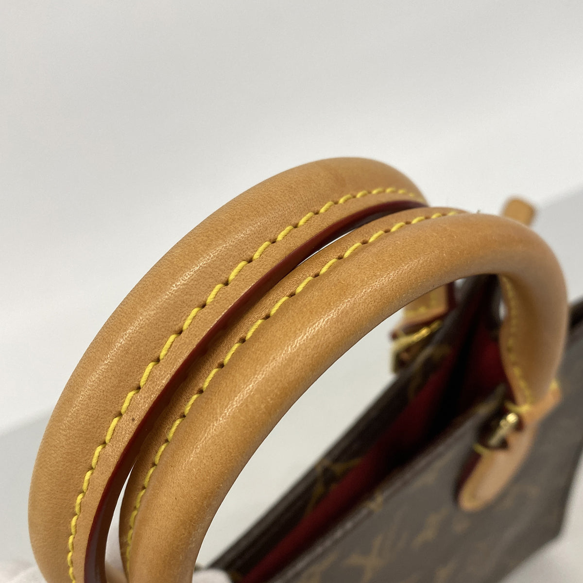 【6ie7011-h】ルイヴィトン ハンドバッグ モノグラム サックプラBB M46265 ブラウン 2wayバッグ【中古】レディース