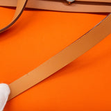 【6ie7019】エルメス ハンドバッグ エールバックジップPM トワルオフィシエ オレンジ ナチュラル シルバー金具 □Q刻印【中古】レディース