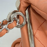 【6ie7021】シャネル ショルダーバッグ マトラッセ チェーンショルダー ラムスキン ピンクオレンジ シルバー金具【中古】レディース