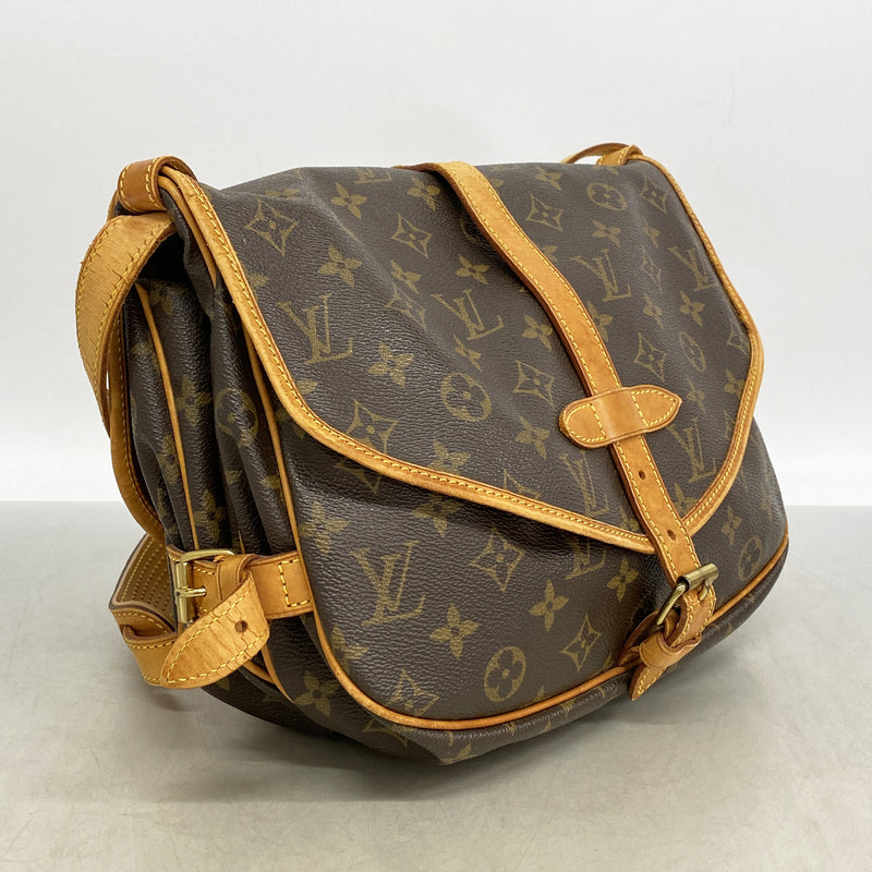 【6ie7023】ルイヴィトン ショルダーバッグ モノグラム ソミュール30 M42256 ブラウン【中古】レディース