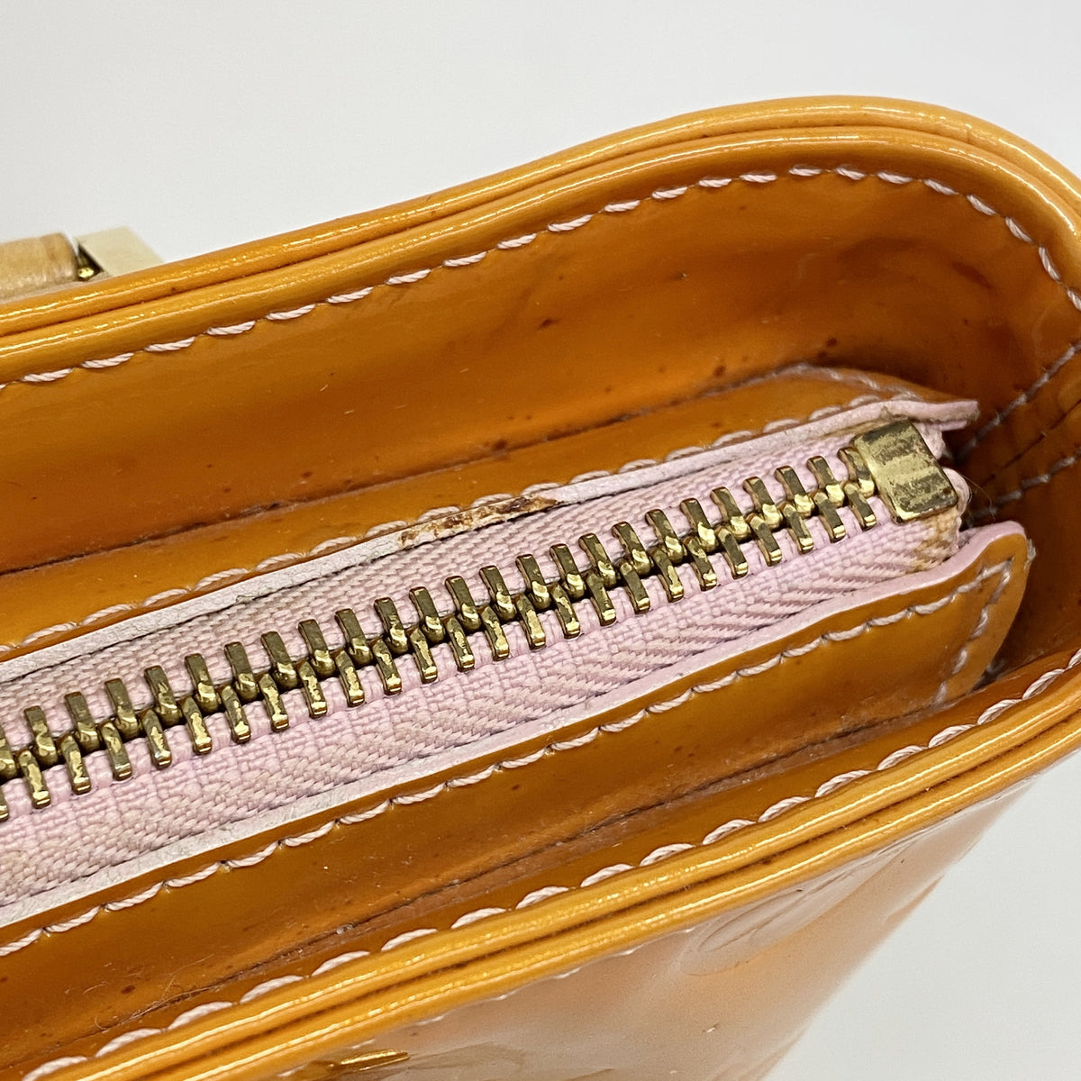 【6ie7026】ルイヴィトン トートバッグ ヴェルニ ヒューストン M91054 ローズ【中古】レディース