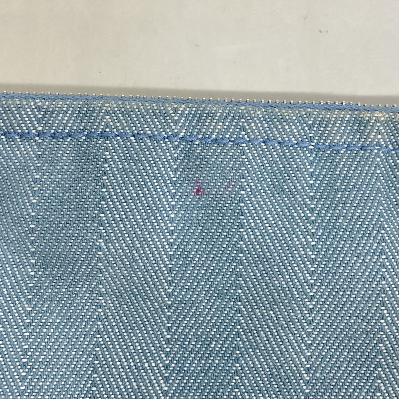 【6ie7041】エルメス トートバッグ ヴァルパライソMM トワルシェブロン ブルージーン シルバー金具【中古】レディース