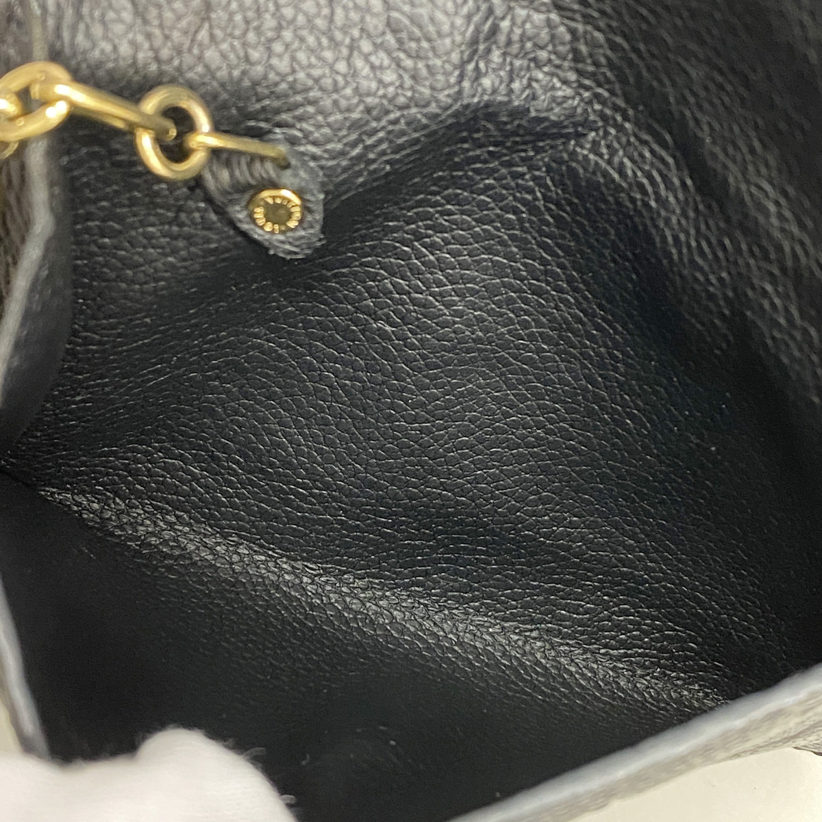 【6ie7048】ルイヴィトン コインケース モノグラム・アンプラント ポシェットクレ M60633 ノワール【中古】レディース