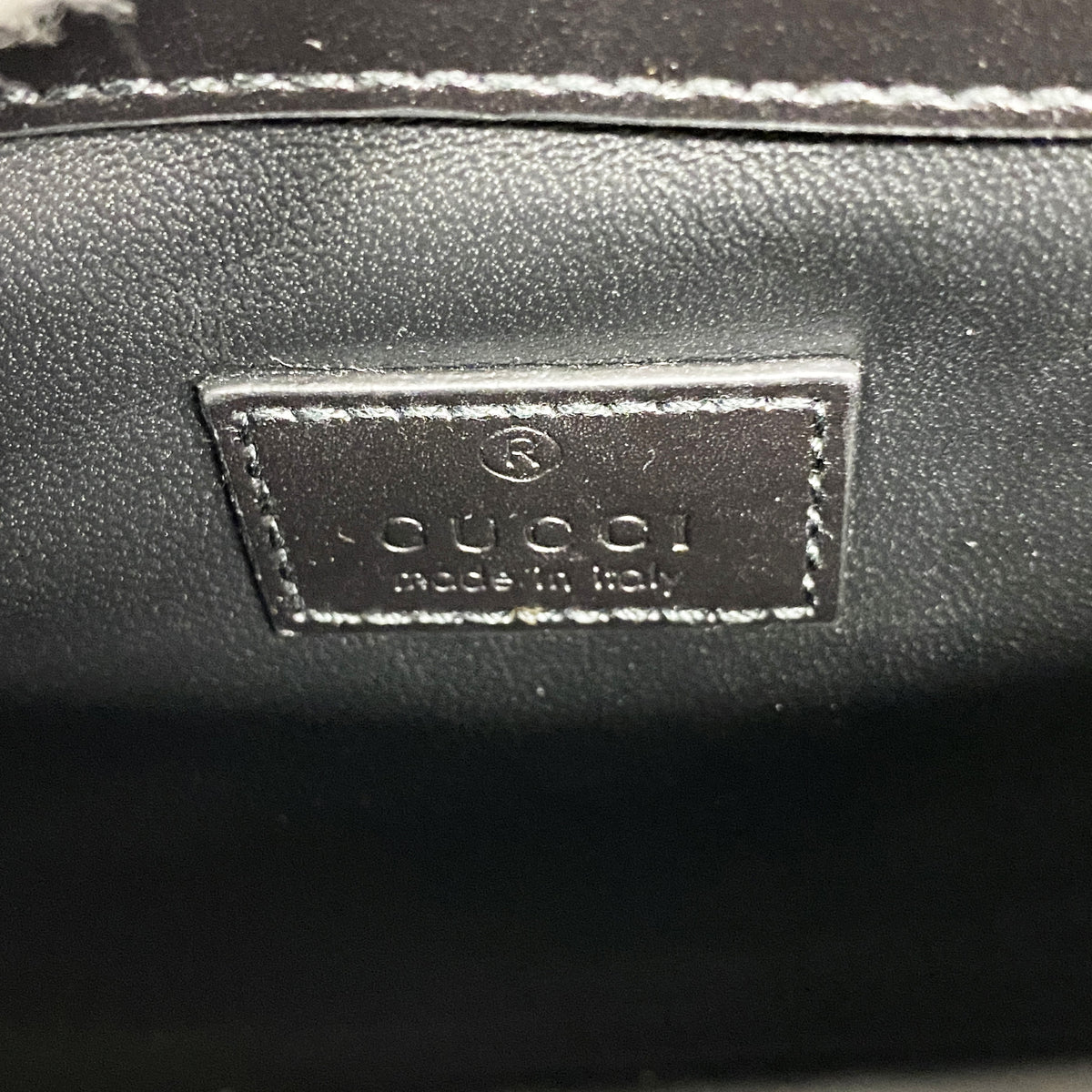 【6ie7051】グッチ ショルダーバッグ デコ 741457 レザー ブラック ゴールド/シルバー金具【中古】レディース