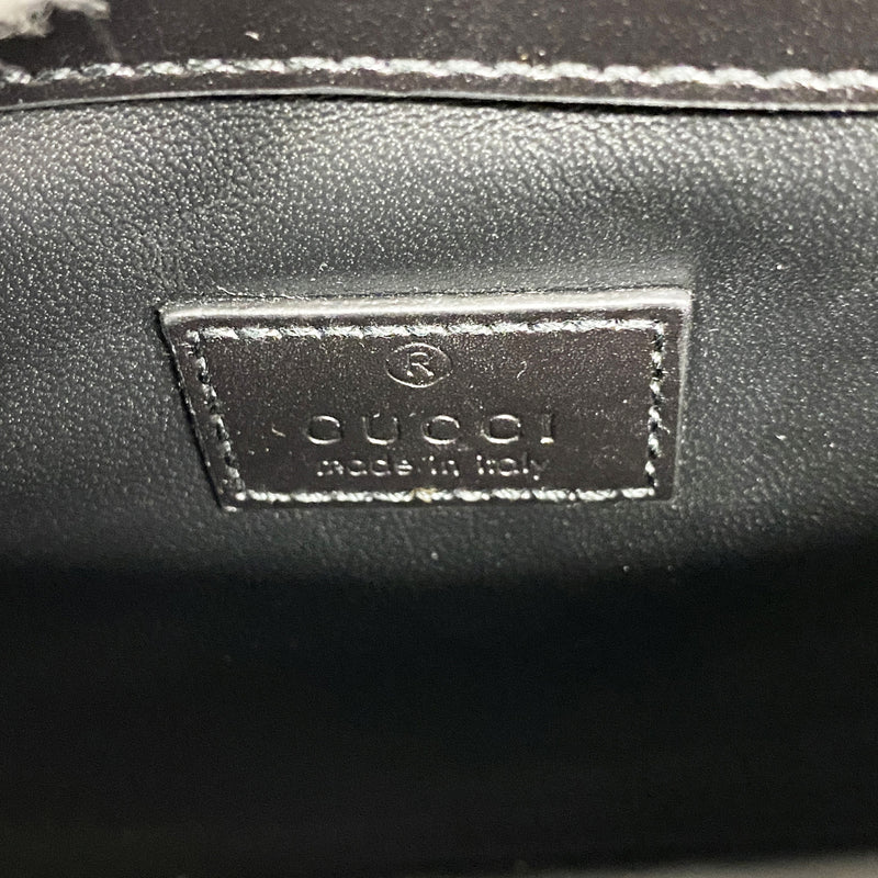 【6ie7051】グッチ ショルダーバッグ デコ 741457 レザー ブラック ゴールド/シルバー金具【中古】レディース