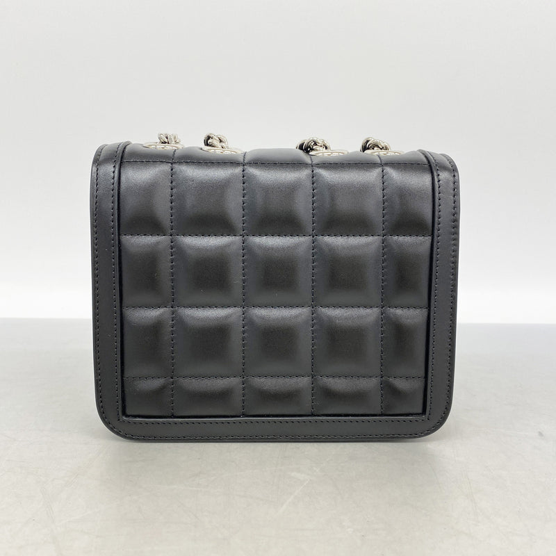 【6ie7051】グッチ ショルダーバッグ デコ 741457 レザー ブラック ゴールド/シルバー金具【中古】レディース