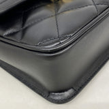 【6ie7051】グッチ ショルダーバッグ デコ 741457 レザー ブラック ゴールド/シルバー金具【中古】レディース