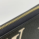 【6ie7055】ルイヴィトン 長財布 モノグラム・アンプラント バイカラー ジッピーウォレット M82338 ブラック ベージュ【中古】レディース