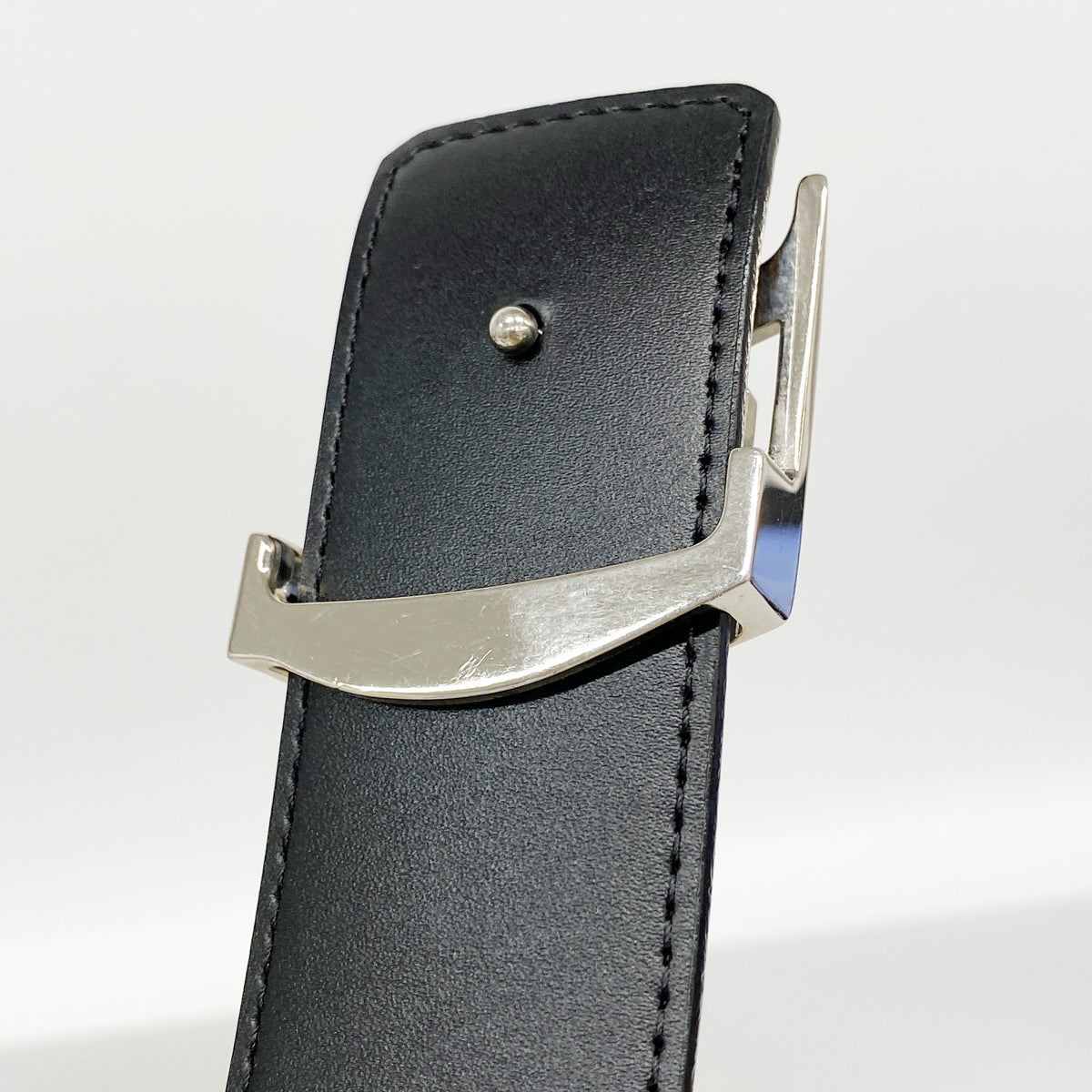 【6ie7060】ルイヴィトン ベルト モノグラム サンチュールLVイニシャル M9821 ブラウン【中古】メンズ