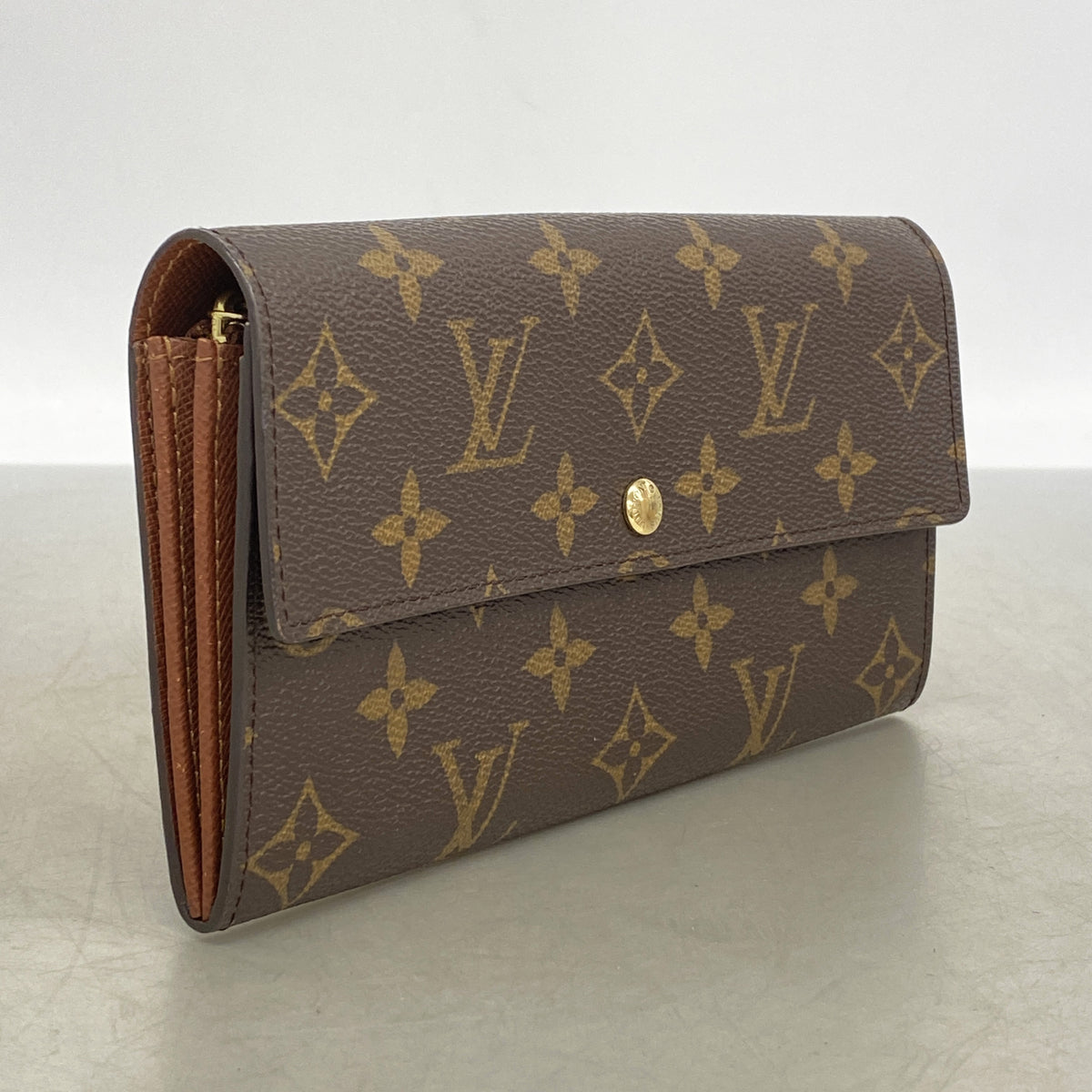【6ie7068】ルイヴィトン 長財布 モノグラム ポシェットポルトモネクレディ M61725 ブラウン【中古】レディース