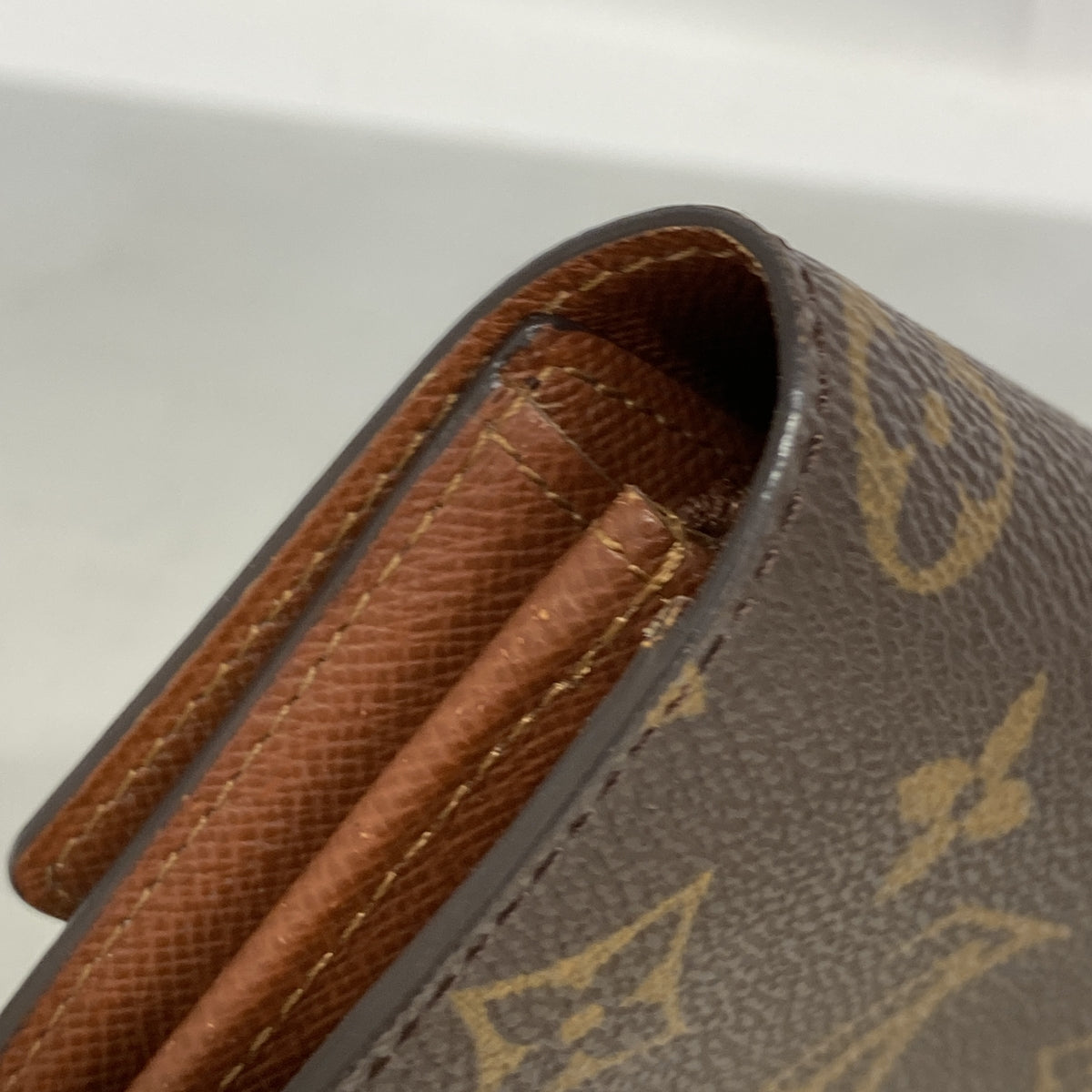 【6ie7068】ルイヴィトン 長財布 モノグラム ポシェットポルトモネクレディ M61725 ブラウン【中古】レディース