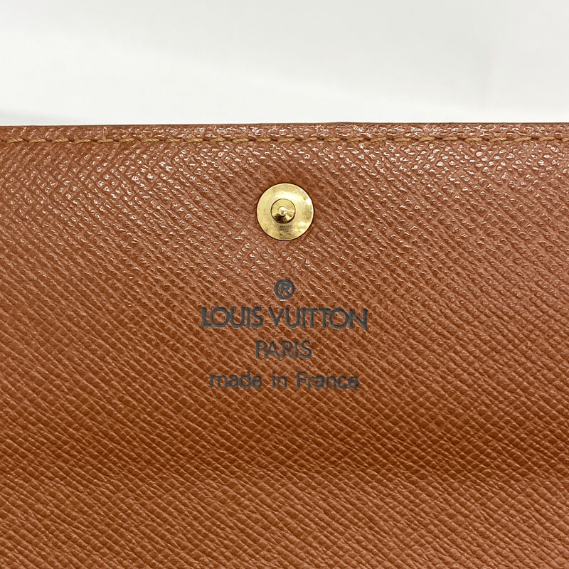 【6ie7068】ルイヴィトン 長財布 モノグラム ポシェットポルトモネクレディ M61725 ブラウン【中古】レディース