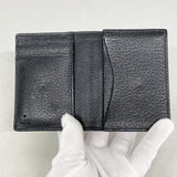 【6ie7079】グッチ カードケース GGマーモント 428737 レザー ブラック ゴールド金具【中古】メンズ レディース ユニセックス