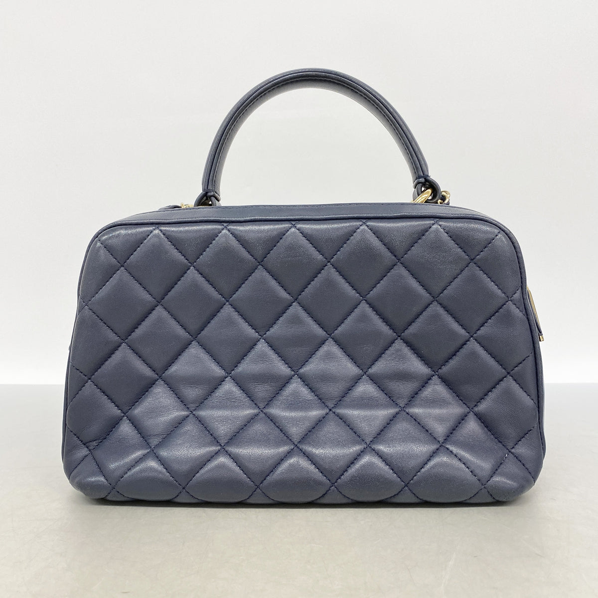 【6ie7080】シャネル ハンドバッグ マトラッセ チェーンショルダー ラムスキン ネイビー シャンパンゴールド金具 2wayバッグ【中古】レディース