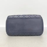 【6ie7080】シャネル ハンドバッグ マトラッセ チェーンショルダー ラムスキン ネイビー シャンパンゴールド金具 2wayバッグ【中古】レディース