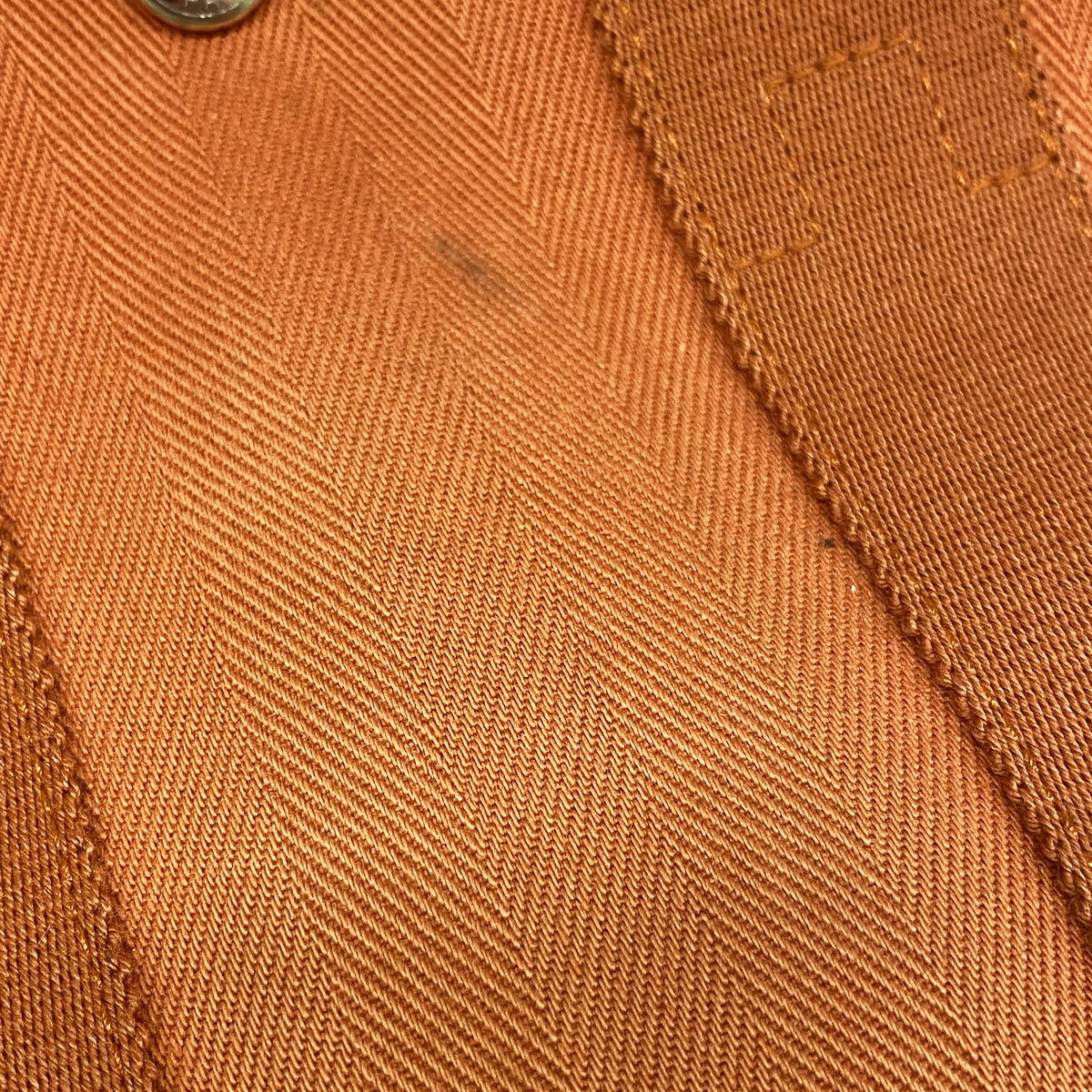 【6ie7081】エルメス トートバッグ ヴァルパライソPM トワルシェブロン オレンジ シルバー金具 □J刻印【中古】レディース