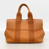 【6ie7081】エルメス トートバッグ ヴァルパライソPM トワルシェブロン オレンジ シルバー金具 □J刻印【中古】レディース