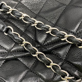 【6ie7083】シャネル ショルダーバッグ マトラッセ チェーンショルダー キャビアスキン ブラック シルバー金具【中古】レディース