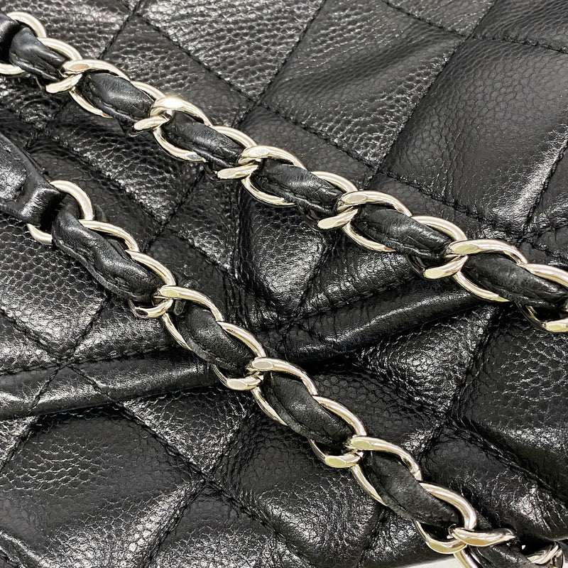 【6ie7083】シャネル ショルダーバッグ マトラッセ チェーンショルダー キャビアスキン ブラック シルバー金具【中古】レディース