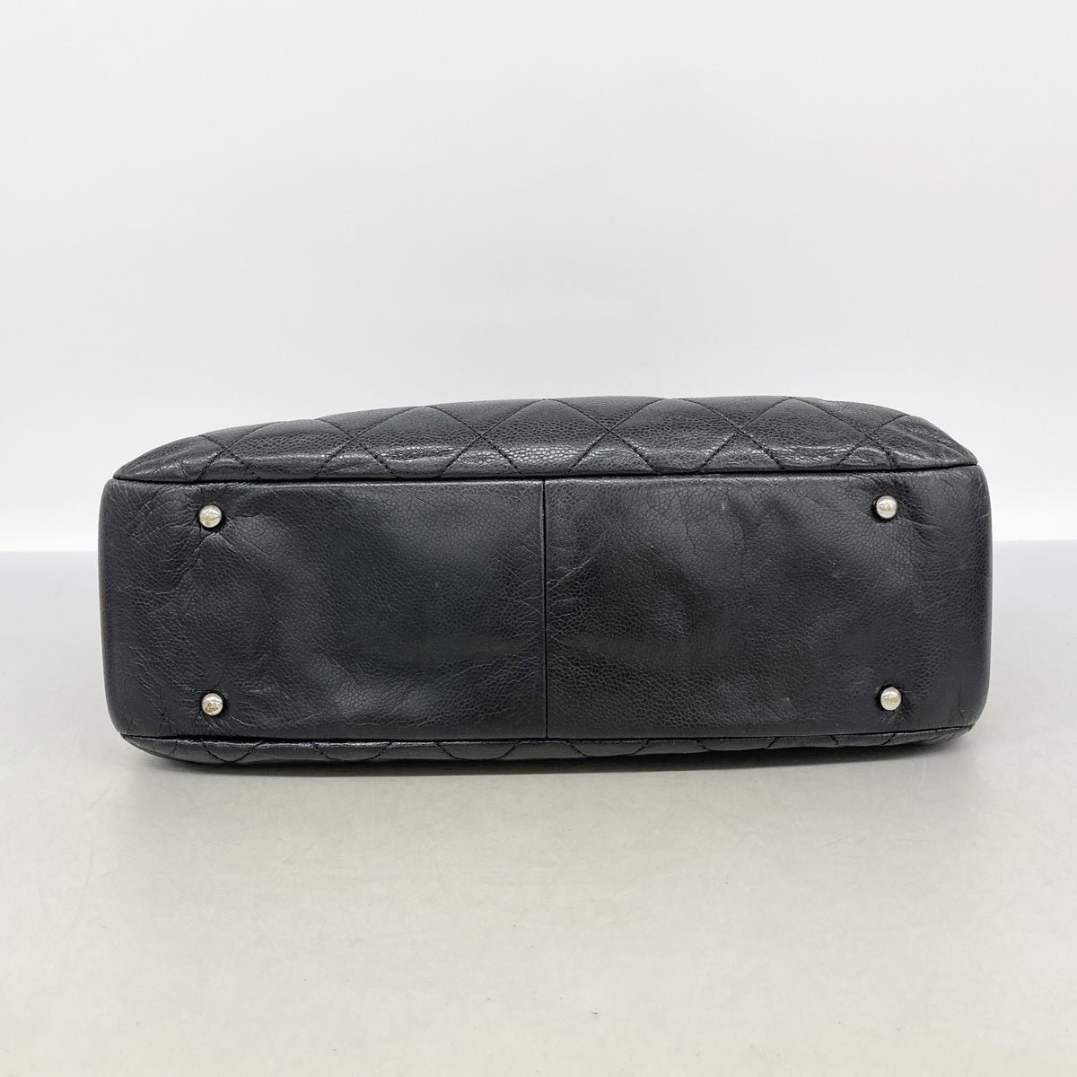 【6ie7083】シャネル ショルダーバッグ マトラッセ チェーンショルダー キャビアスキン ブラック シルバー金具【中古】レディース