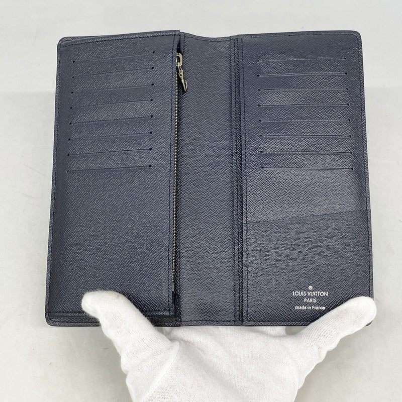 【6ie7089】ルイヴィトン 長財布 モノグラム・サバンナ ポルトフォイユプラザ M66025 ネイビー【中古】メンズ