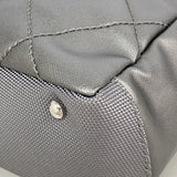【6ie7092】シャネル トートバッグ パリビアリッツ キャンバス シルバー アイボリー シルバー金具【中古】レディース