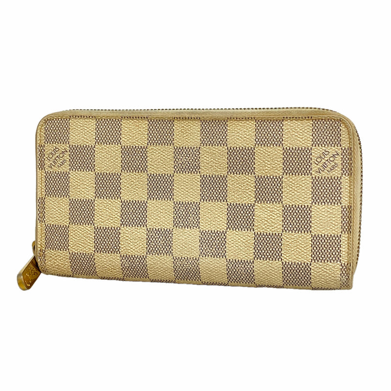【6ie7096】ルイヴィトン 長財布 ダミエ・アズール ジッピーウォレット N60019 ホワイト【中古】メンズ レディース ユニセックス