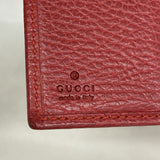 【6ie7099】グッチ 財布 GGマーモント 523193 レザー レッド ゴールド金具【中古】レディース