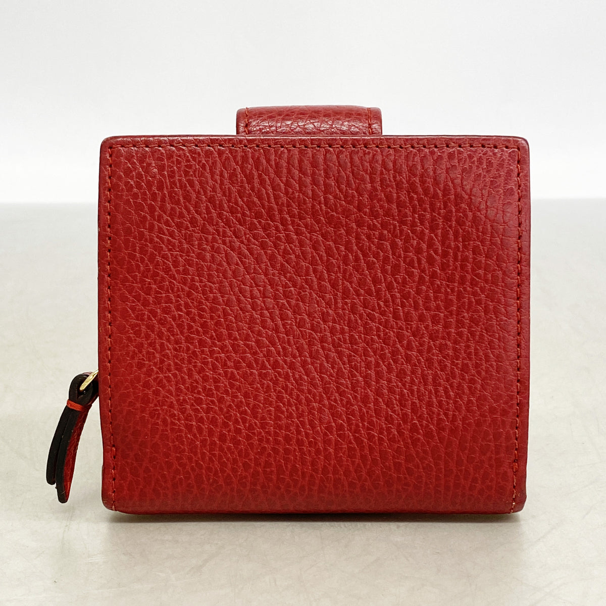【6ie7099】グッチ 財布 GGマーモント 523193 レザー レッド ゴールド金具【中古】レディース